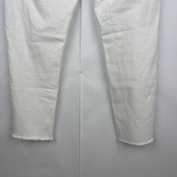 DL 1961 White Riley Cropped Boyfriend Jeans Size 27 - Picture 7 of 14